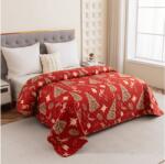  Ágytakaró GOLD CHRISTMAS piros Méret: 170 x 210 cm