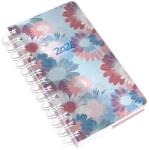 Realsystem Határidõnapló REALSYSTEM SP5 spirál A/6 napi fehér lapos virágok 2026 (8721-53) - tonerpiac