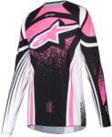 Alpinestars Tricou motocross Alpinestars Stella Techstar Nomur pentru femei negru-alb-roz (AIM170-0349)
