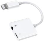 JOYROOM univerzális Lightning adapter - 3, 5 mm-es mini jack töltőporttal, fehér (S-Y105) (S-Y105)