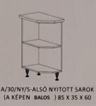 FN Dorina konyha alsó 30 cm - végzáró nyitott polcos elem balos