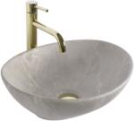 Rea Sofia, pultra szerelhető mosdó 41x34, 5x15 cm, kőutánzat-bézs matt, REA-U6360 (REA-U6360)