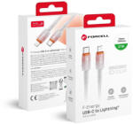 Forcell F-Energy USB C - Lightning kábel PD 3A 27W Gradient 1 m C356 fehér