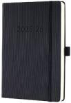  C2603 Sigel Conceptum határidőnapló, jegyzettel 14, 8x21, 3 cm heti, fekete, 18 hónapos 2025-2026-2027 (C2603)