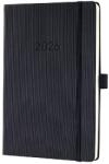Sigel Conceptum határidőnapló, 2026, jegyzettel, 14, 8x21, 3 cm heti, fekete (C2614)