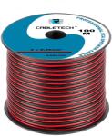 Cabletech KAB0388-M Hangszórókábel, piros-fekete, réz-alumínium CCA, 2x0, 35mm2, /méter (KAB0388)