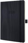 Sigel Conceptum határidőnapló, 2026, 13, 5x21 cm heti, fekete, puhafedelű (C2622)