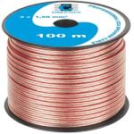 Cabletech Hangfal kábel méterre transzparens réz-alumínium CCA 2x1, 5mm2 ár/méter (KAB0358)