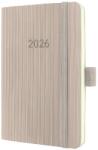  C2631 Sigel Conceptum határidőnapló, 2026, 9, 3x14 cm heti, taupe, puhafedelű (C2631)