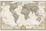 National Geographic Világtérkép, Világ országai falitérkép, antik színű poszter - mai állapot Föld országai falitérkép National Geographic 88 x 58cm, angol nyelvű