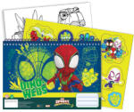 Pókember Spidey Dino-Webs A/4 spirál vázlatfüzet 40 lapos matricával - lord