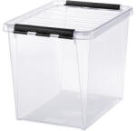 SMARTSTORE Műanyag tárolódoboz, 25 liter, fekete fogantyúkkal, SMARTSTORE "Classic 16", átlátszó (3493070)