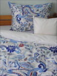 Ábránd Kék indás pamut-szatén ágyneműhuzat, 5 részes (kétszemélyes)