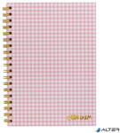 Pukka Pad Spirálfüzet, B5, vonalas, 80 lap, FSC, PUKKA PAD "Carpe Diem", rózsaszín kockás (9377-CD) - alter