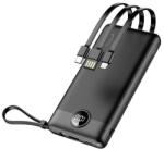 VEGER C10 Fekete LED Kijelzős 10000mAh Gyorstöltő Powerbank