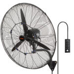 VEVOR Ipari fali pára permetező ventilátor 74, 9 cm átmérővel - 9500 CFM légszállítás, 3 sebességfokozat, IP44 vízálló kivitel, oszcilláló