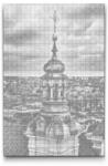  PontPöttyöző - Lublin katedrális - Lengyelország Méret: 40x60cm, Keretezés: Kartonlemezen, Szín: Zöld