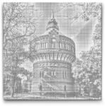  PontPöttyöző - Bydgoszcz - Lengyelország Méret: 50x50cm, Keretezés: Műanyagtáblával, Szín: Kék