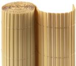 Premium_D Belátásgátló műnád 90x500 cm bambusz színben kerítés takaró tekercs szélfogó PVC