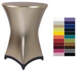 Event Spandex sztreccs huzat bisztró asztalhoz, rendezvényasztalhoz 80 cm átmérőjű metál arany színű elasztikus asztalszoknya