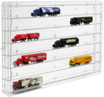 Rosa Modellautó teherautó vitrin, polc bemutató szekrény átlátszó akril 1: 87 méretarányú modellekhez 74, 5x7x50 cm