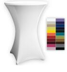 Event Spandex sztreccs huzat bisztró asztalhoz, rendezvényasztalhoz 70 cm átmérőjű fehér színű elasztikus asztalszoknya