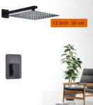 Dusche Fali zuhanyszett falba építhető falsík alatti keverőcsap, esőztetős zuhanyfej 30 cm