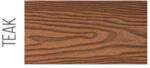 WoodL Nútféderes WPC kerítésléc Woodlook Emboss N+F kerítéselem 400 cm hosszú Teak kerítés deszka