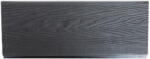 WoodL Nútféderes WPC kerítésléc Woodlook Emboss N+F kerítéselem 290 cm hosszú Antracit kerítés deszka