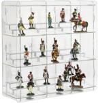 Rosa Figura, ólomkatona, bábutartó vitrin átlátszó akril átlátszó hátlappal