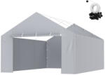 VEVOR Ponyva kocsibeállóhoz 395x600 cm mobil garázs fedőponyva vízálló és UV-védett autóbeálló sátor szürke (CKPB13X20FTH07RMFV0)