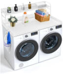 VEVOR Fehér kétpolcos munkalap mosógépre mosókonyhai munkafelület (XYTM54INCHBSYQ6H4V0)