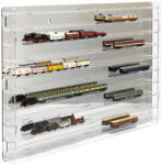 Rosa Modellvasút vitrin, polc bemutató szekrény átlátszó akril N méretarányú modellekhez tükrös hátlappal