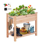 VEVOR Magaságyás 75kg teherbírású kerti ültetőláda 86x46x76 cm virágláda (GJSM864676CM1A23MV0)