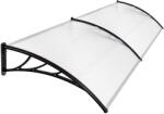 CELLOX Előtető CELLOX polikarbonát 240x100 Fekete keret áttetsző üregkamrás tető például bejárati ajtó vagy ablakok fölé. Szállítás könnyített csomagolás