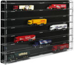 Rosa Modellautó teherautó vitrin, polc bemutató szekrény átlátszó akril 1: 87 méretarányú modellekhez 74, 5x7x50 cm tükrös hátlap
