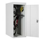 Wohnen Kerékpár garázs függőleges tároló, szerszámos kisház, zárható fém világosszürke