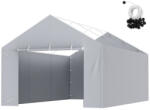 VEVOR Ponyva autóbeálló sátor oldalfal 610x364 cm vízálló és UV-védett szürke (CKPB12X20FTHJ9ULEV0)
