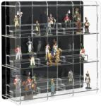 Rosa Figura, ólomkatona, bábutartó vitrin átlátszó akril fekete hátlappal