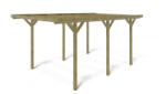 Atlana Kocsibeálló pergola 300x500x233 cm fenyőfa szabadon álló impregnált fa tetőfedés nélküli