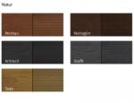 WPC WoodLook WPC minta Woodlook Natúr 5 színben Merbau Mahagóni, Grafit, Teak, Antracit 30 centis betétdíjas mintadarab