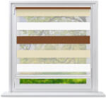 Jago 60x150 Sávos roló függöny fehér-bézs-barna fúrás nélküli ablak árnyékoló