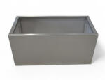  Virágtartó láda XL rozsdamentes acélból 80x38x38cm-es