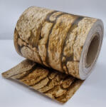 Jing Kőmintás kerítésbe fűzhető PVC műanyag szalag 35 m hosszú 19cm magas világos tört köves belátásgátló szélfogó