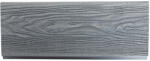 WoodL Nútféderes WPC kerítésléc Woodlook Emboss N+F kerítéselem 580 cm hosszú Grafit szürke kerítés deszka