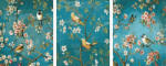 iPicasso Set 3 picturi pe numere, cu sasiu, Cantec de pasari, 50x120 cm (PC34050022)