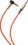 mobilNET Cablu AUX unghiular 2x3, 5mm jack 1 m roșu (vrac)