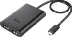 i-tec adaptor USB-C la două Display Port 4K - Negru