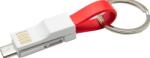 mobilNET breloc micro 3în1, USB-TypeC-Lightning, (vrac), roșu