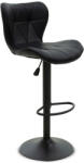 FDY Scaun Bar Costta Piele Ecologica Neagra Baza Neagra
